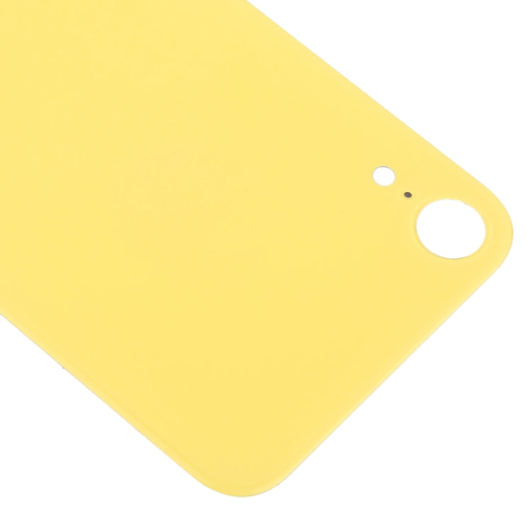 Easy Replacement Large Camera Hole Glass Back Battery Cover with Adhesive for iPhone XR (Yellow)