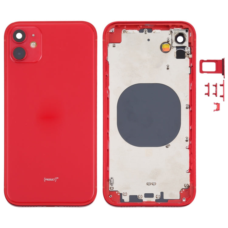 Coque iPhone 12 Imitation Look Back pour iPhone XR (Rouge)