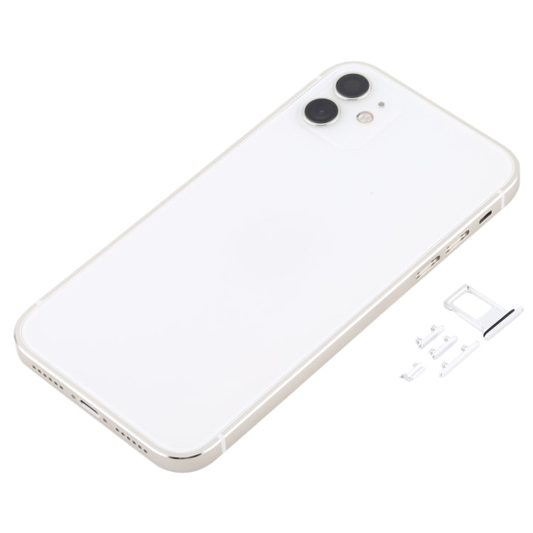 Coque iPhone 12 Imitation Look Back pour iPhone XR (Blanc)