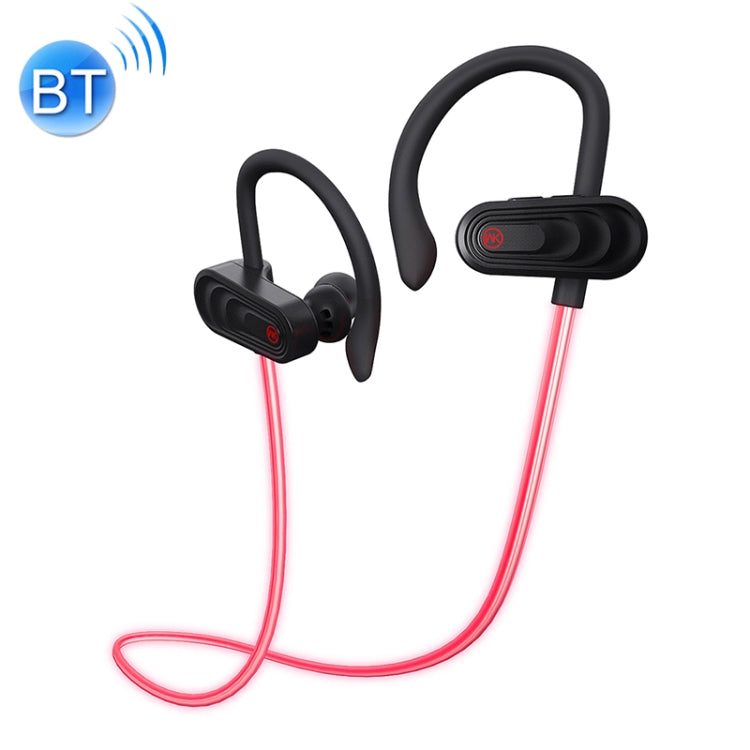 WK V13 Bluetooth 5.0 Laser Pulse Wired Control Bluetooth Earphone Support Call (Noir)