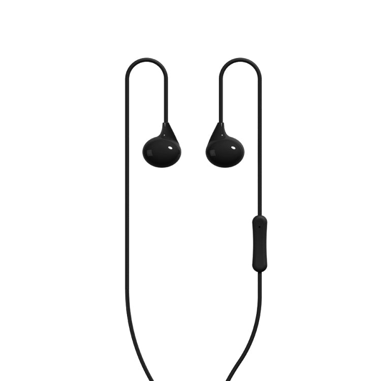 WK WI200 3,5 mm Sugar Bean Color Wired Control Earphone Support Appel Longueur du câble: 1,2 m (Noir)