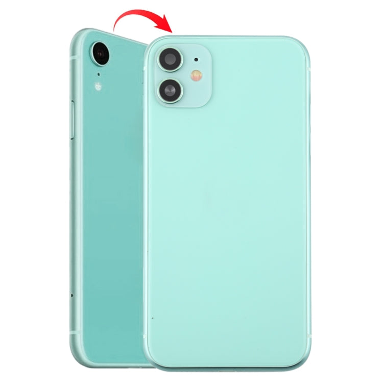 iP11 Imitation Look Back Housing Cover for iPhone XR (with SIM Card Tray and Side Keys) (Green)