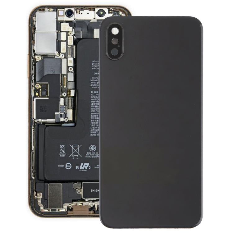Battery Back Cover with Bezel and Rear Camera Lens and Adhesive for iPhone XS (Black)
