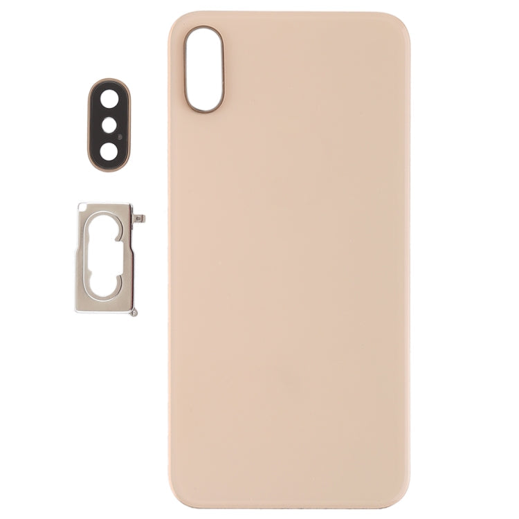 Battery Back Cover with Bezel and Rear Camera Lens and Adhesive for iPhone XS (Gold)