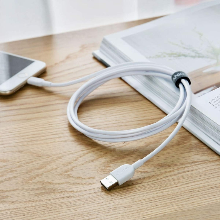 Anker Powerline II Câble de données de charge USB vers 8 broches certifié MFI Longueur : 0,9 m (blanc)