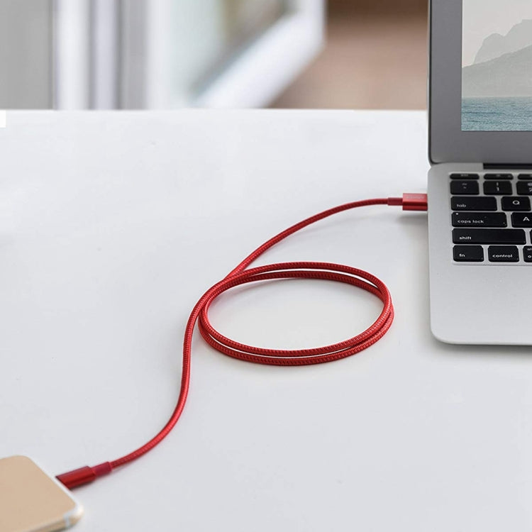 ANKER USB to 8 Pin Apple MFI Certified Nylon Fabric Charging Data Cable Length: 1m (Red)