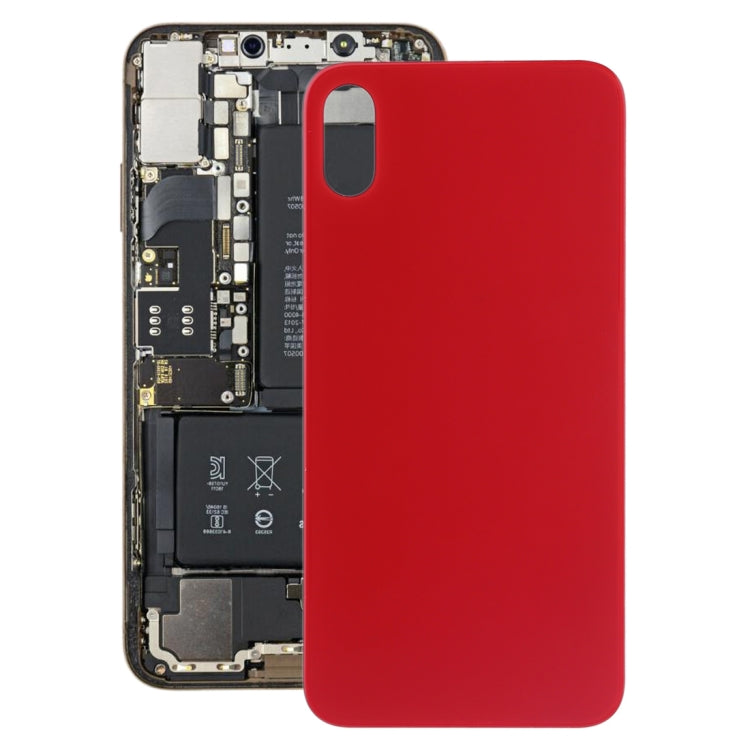 Tapa Trasera de Batería con Adhesivo Para iPhone X / XS (Rojo)