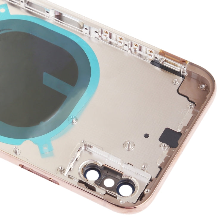 Boîtier arrière avec plateau de carte SIM pour objectif d'appareil photo et touches latérales pour iPhone XS (Or)
