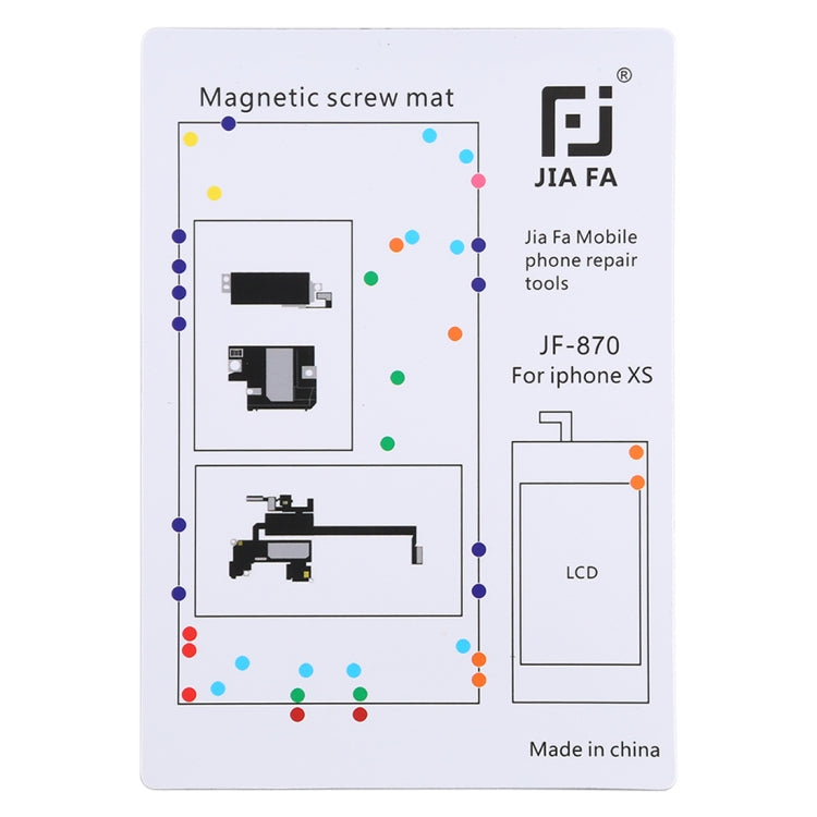 Tablero de Tornillo de almohadilla Magnética JIAFA JF-870 Para iPhone XS