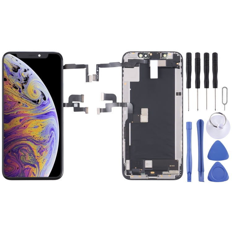 Original LCD Screen and Digitizer Full Assembly with Earpiece Speaker Flex Cable for iPhone XS