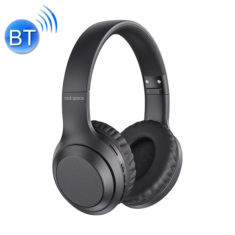 Rock Space O2 HiFi Bluetooth 5.0 Wireless Headphones with Microphone Support TF Card (Black)
