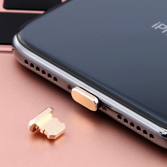 Universal Metal Dustproof Plug with 8 Pin Charging Port for iPhone with ejection pin