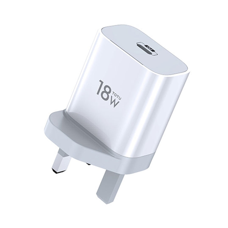 Totudesign Minimal Series CACQ-05 PD 18W USB-C / Type-C Single Port Travel Charger UK Plug