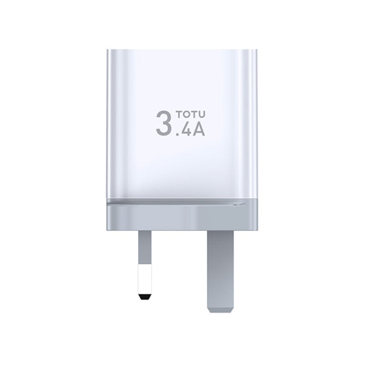 Totudesign Minimal Series CACA-021 Chargeur de voyage 3,4 A avec deux ports USB Prise britannique