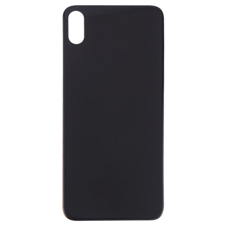 Easy Replacement Large Camera Hole Glass Back Battery Cover with Adhesive for iPhone XS (Black)