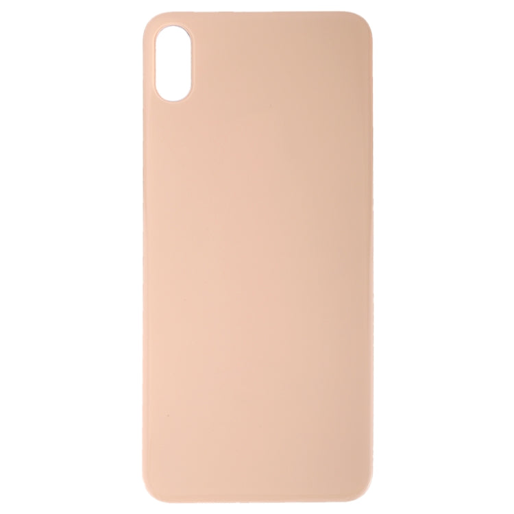 Easy Replacement Large Camera Hole Glass Back Battery Cover with Adhesive for iPhone XS (Gold)