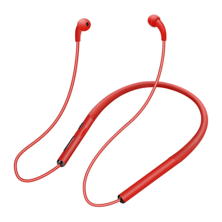 Neck-Mounted Air Conduction Bluetooth Headset with Magnetic Buckle Support Call Vibration &amp; Hands-Free Calls &amp; Battery Display &amp; Multi-point Connection (Red)