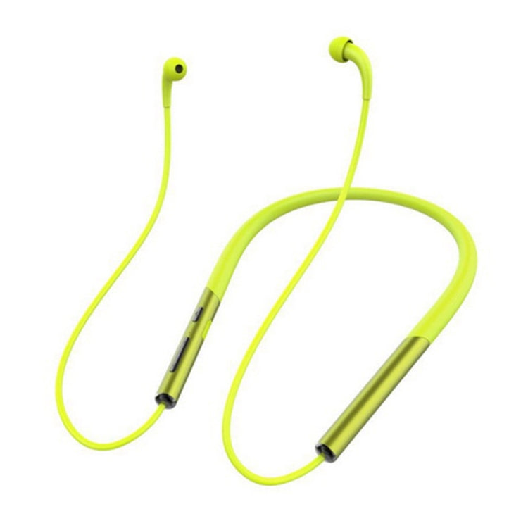 Auricular Bluetooth de conducción de aire montado en el cuello con hebilla Magnética vibración de llamada de soporte y llamadas manos libres y Pantalla de batería y conexión multipunto (amarillo)