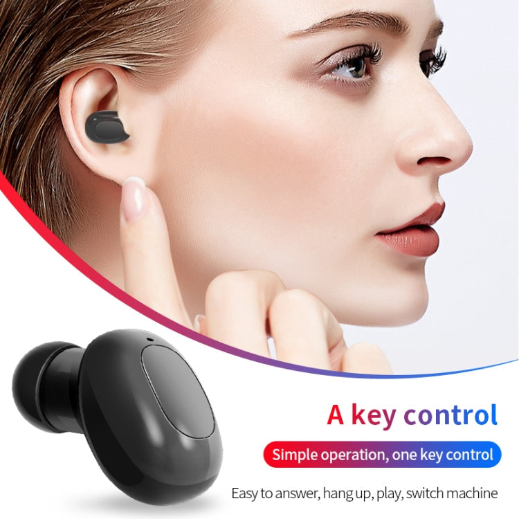 A10 TWS Space Capsule Shape Wireless Bluetooth Earphone with Magnetic Charging Box and Lanyard Supports HD Calls and Bluetooth Auto Pairing (White)