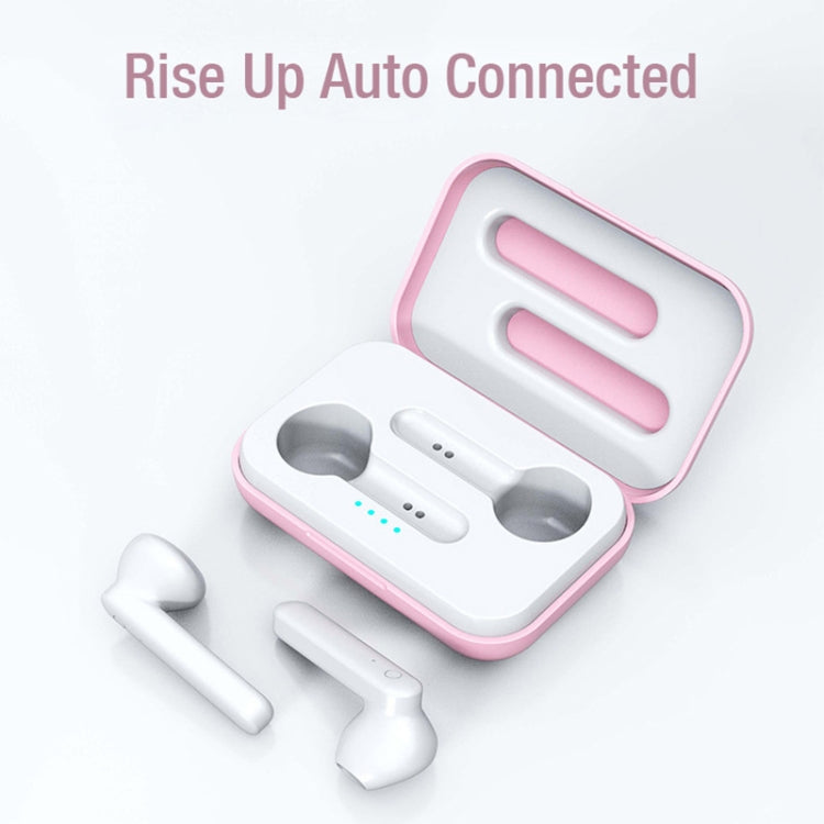 X26 TWS Bluetooth 5.0 Touch Wireless Bluetooth Earphone with Magnetic attraction Charging box voice assistant and call (Pink)