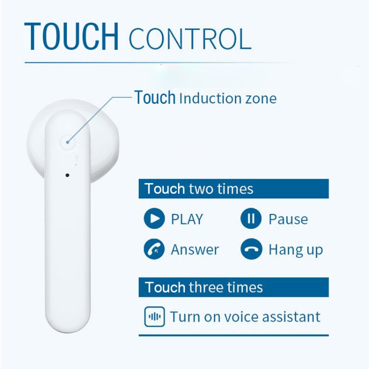 X26 TWS Bluetooth 5.0 Touch Écouteurs Bluetooth sans fil avec attraction magnétique Boîtier de chargement Assistant vocal et appel d'assistance (Bleu)