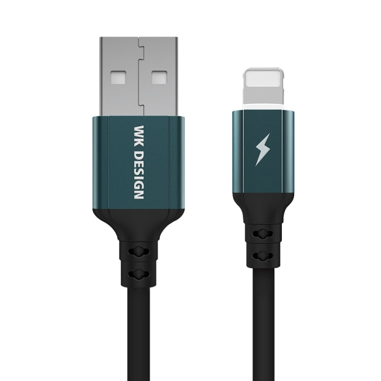WK WDC-073 1m 2.4A Output Smart Series USB to 8Pin Auto Cut Data Sync Charging Cable (Black)