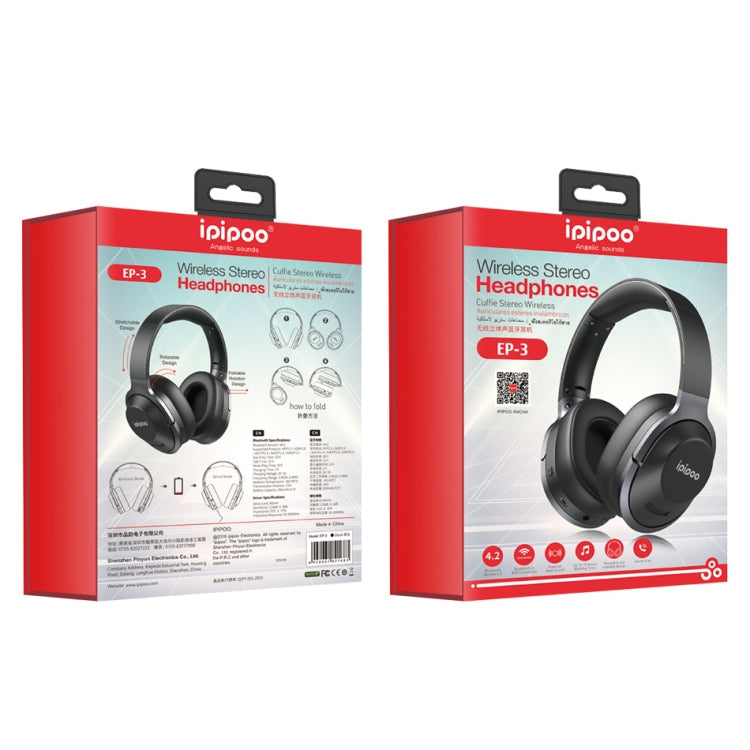 Ipipoo EP-3 Bluetooth V4.2 Auricular Stereo Inalámbrico plegable