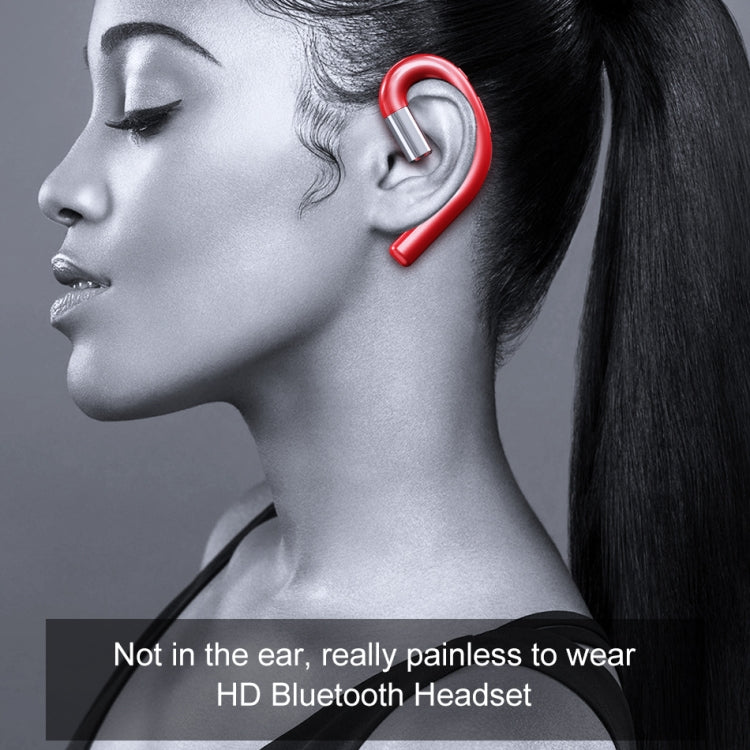 Ipipoo NP-1 Bluetooth V4.2 Wireless HD Ear-hook Business Headset with Mic (Red)