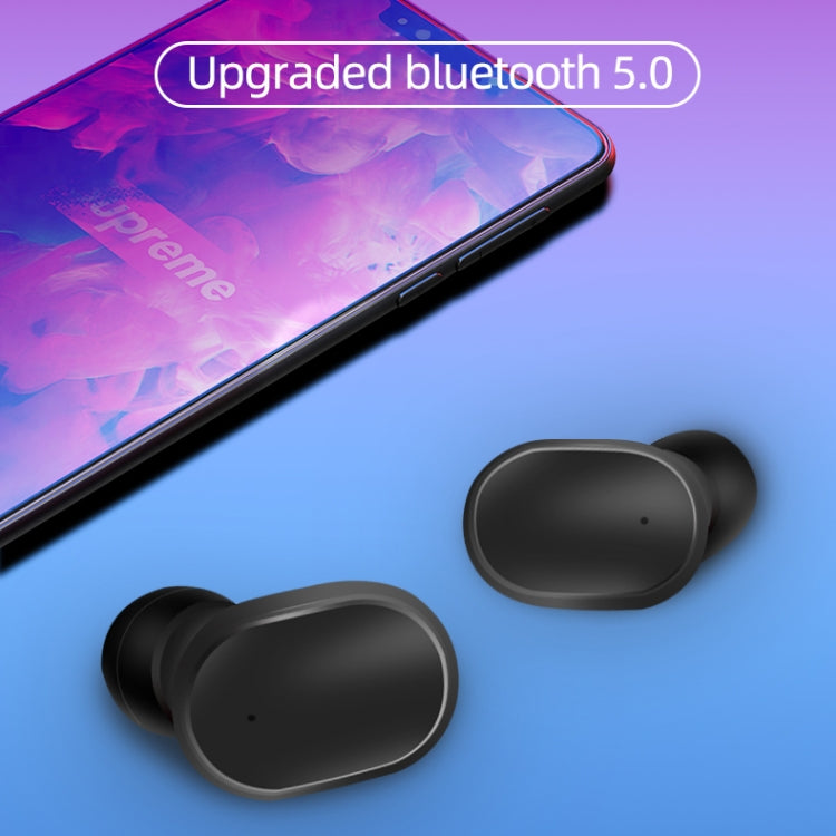 A6S IPX4 Impermeable Bluetooth 5.0 Auricular Inalámbrico Bluetooth con caja de Carga soporte para llamadas HD y Siri e IOS Power Display (Negro)