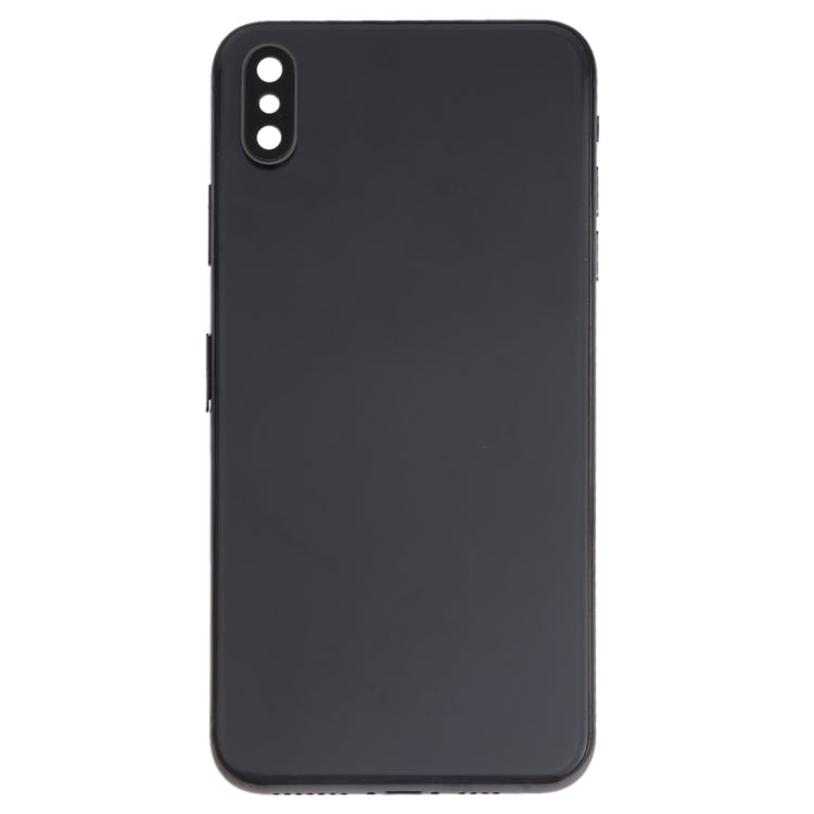 Battery Back Cover Assembly (with Side Keys Speaker Motor Camera Lens Card Tray and Power Button + Volume Button + Charging Port + Signal Flex Cable and Wireless Charging Module) for iPhone XS (Black)