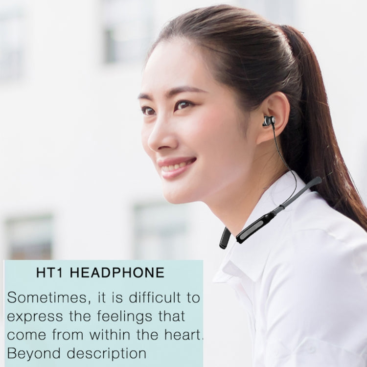 Écouteurs intra-auriculaires stéréo Bluetooth sans fil magnétiques HT1 (rouge)