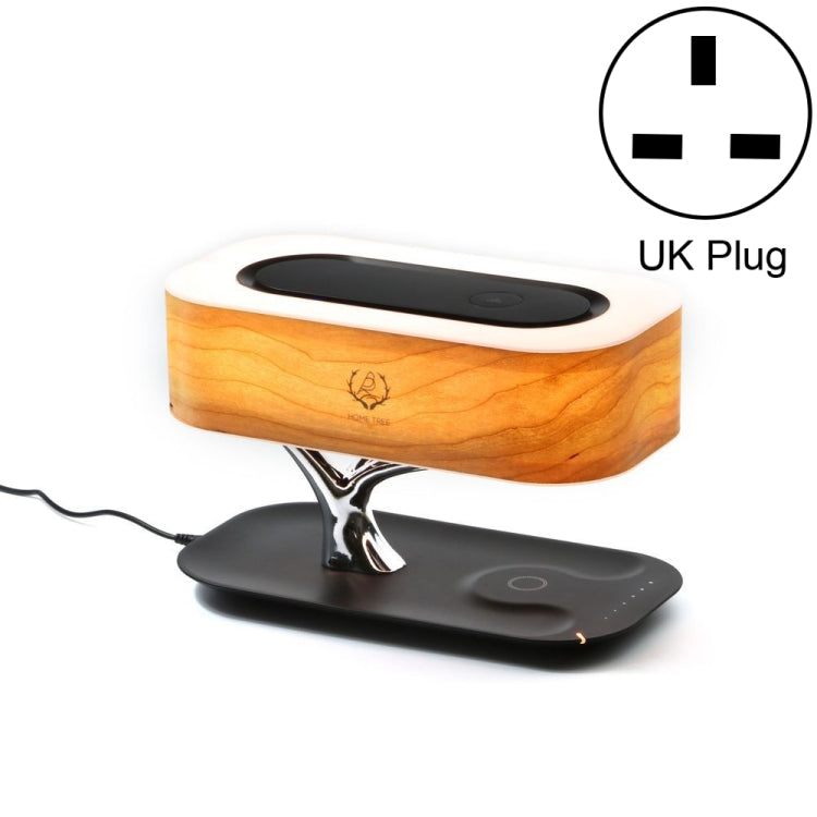 Tree Light Haut-parleur Bluetooth Lampe de bureau Chargeur sans fil pour téléphone Prise UK
