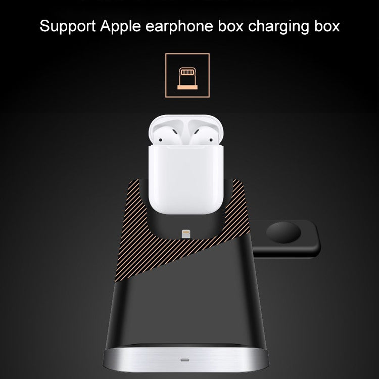 P8x Qi Standard Chargeur sans fil multifonctionnel 3 en 1 pour iPhone / Qi Phone et iWatch Airpods