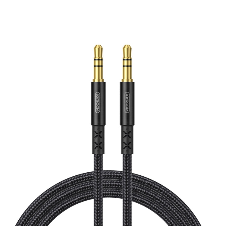 Joyroom SY-10A1 3.5mm AUX Audio Cable Male to Male Jack Plug Stereo Audio Cable Car AUX Stereo Audio Cable for Mobile Cable Length: 1.0m (Black)