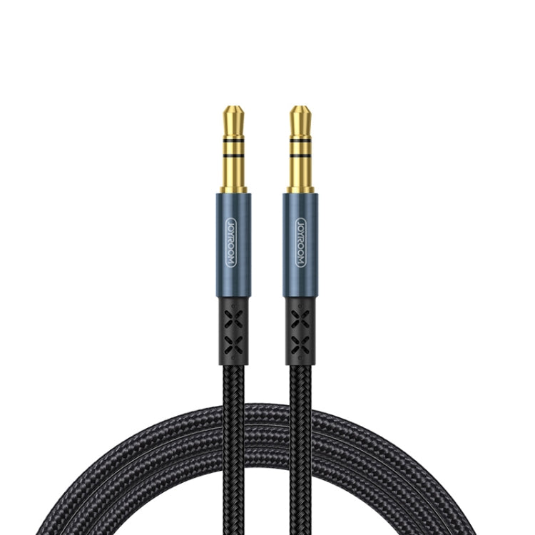 Joyroom SY-10A1 3.5mm AUX Audio Cable Male to Male Jack Plug Stereo Audio Cable Car AUX Stereo Audio Cable for Mobile Cable Length: 1.0m (Dark Blue)
