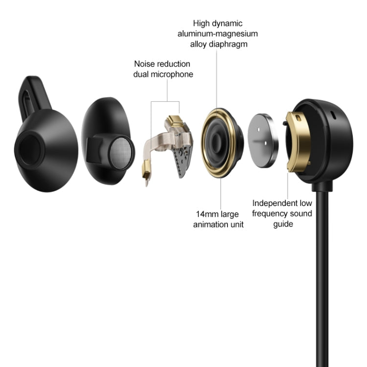 Casque sans fil d'origine Huawei FreeLace Pro avec suppression du bruit Bluetooth 5.0 (noir)