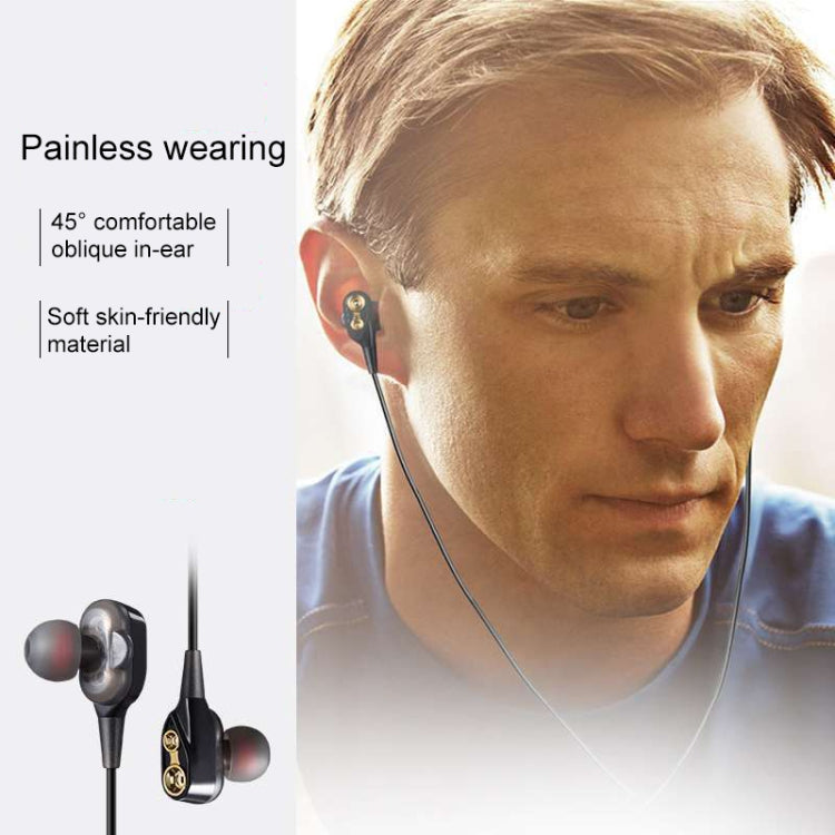 XT-21 Bluetooth 4.2 Wireless Four-Speaker Sports Bluetooth Headphones (Black)