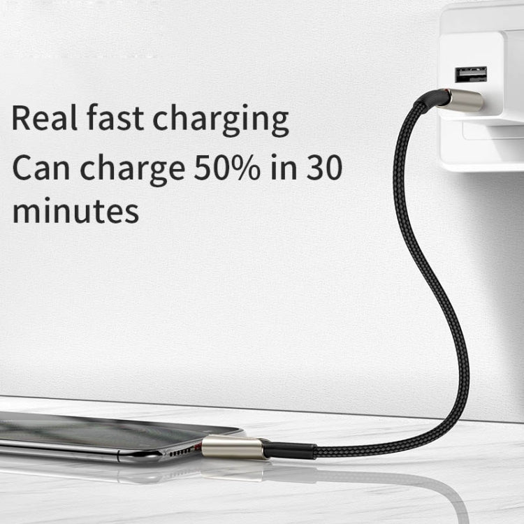 Joyroom S-M417 Roma Series PD Fast Charging Cable 8-Pin to USB-C / Type-C Fabric Data Cable Length: 1.2m (Black)