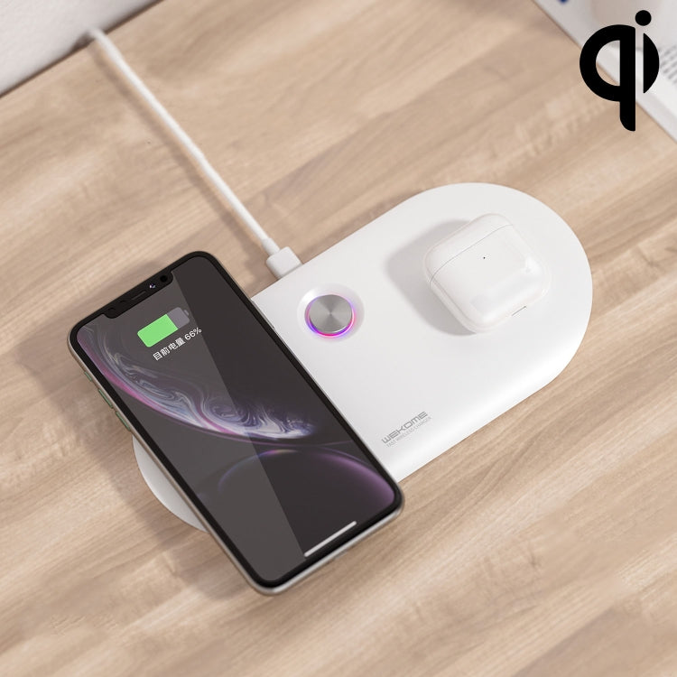 Two-seater Wireless Charger WK WP-U90 10W x2 (White)