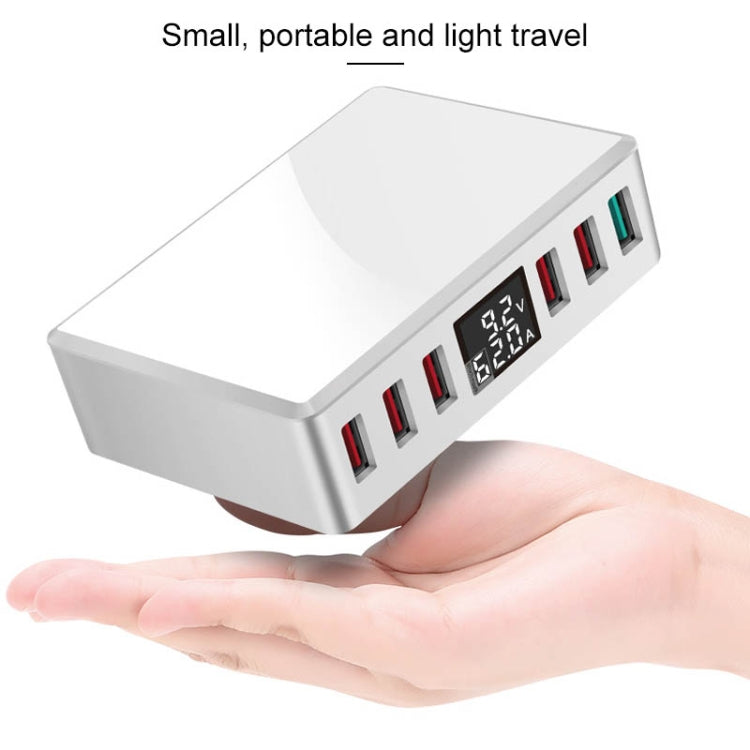 WLX-T9 + 40W 6 en 1 Mini Cargador USB Multifunción con Pantalla Digital Inteligente (Blanco)