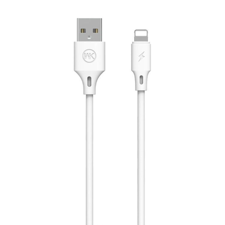 WK WDC-092 2m 2.4A Max Output Full Speed ​​Pro Series USB to 8-Pin Data Sync Charging Cable (White)