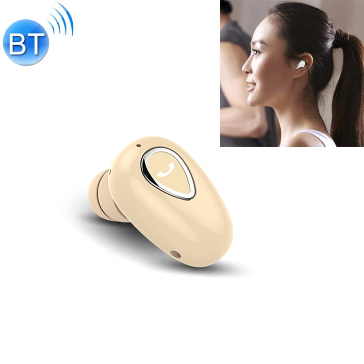 YX01 Auricular Inalámbrico Bluetooth 4.1 a prueba de sudor conexión de memoria compatible y llamada HD (Color carne)