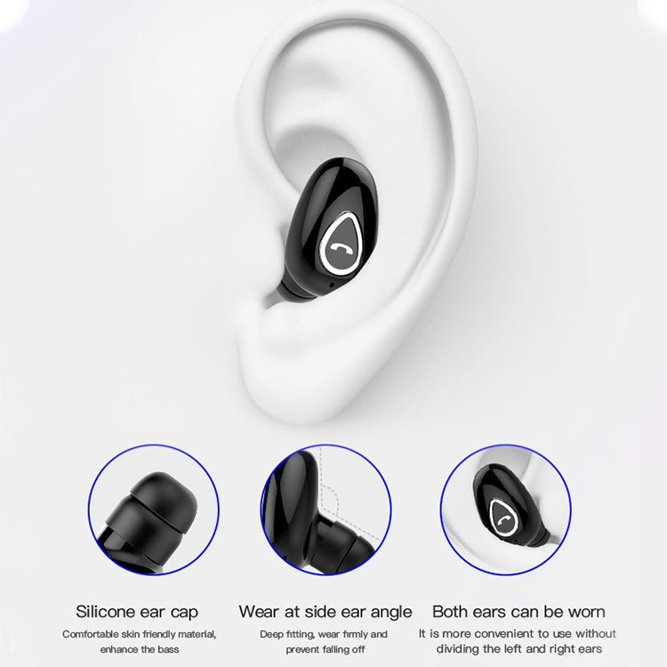 YX01 Wireless Bluetooth 4.1 Sweatproof Headphones with Charging Box Support Memory Connection and HD Call (Rose Gold)