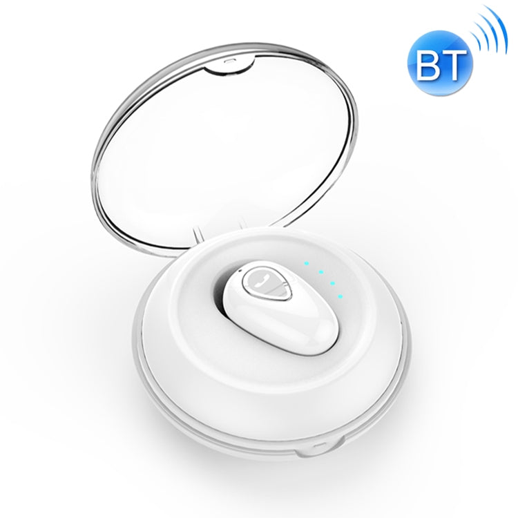 YX01 Auriculares Inalámbricos Bluetooth 4.1 a prueba de sudor con caja de Carga conexión de memoria de soporte y llamada HD (Blanco)