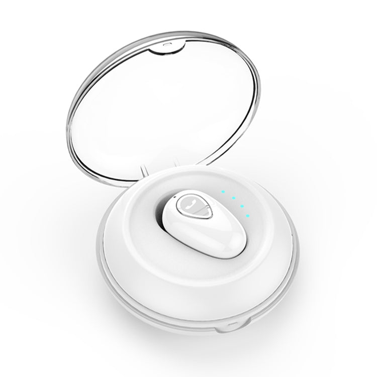 YX01 Auriculares Inalámbricos Bluetooth 4.1 a prueba de sudor con caja de Carga conexión de memoria de soporte y llamada HD (Blanco)
