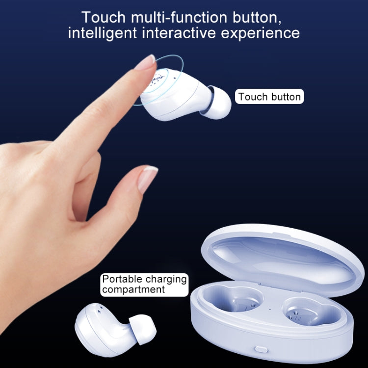 ZEALOT H19 TWS Bluetooth 5.0 Touch Auricular Inalámbrico Bluetooth con caja de Carga Magnética compatible con llamadas HD y conexión automática Bluetooth (Rojo)