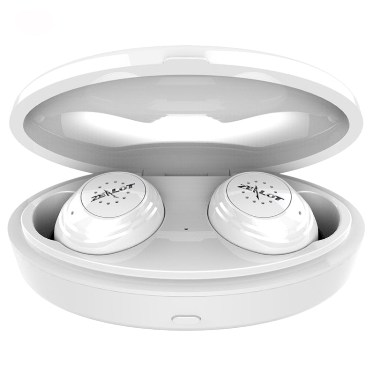 ZEALOT H19 TWS Casque Bluetooth sans fil Bluetooth 5.0 tactile avec boîtier de chargement magnétique prenant en charge les appels HD et connexion automatique Bluetooth (blanc)