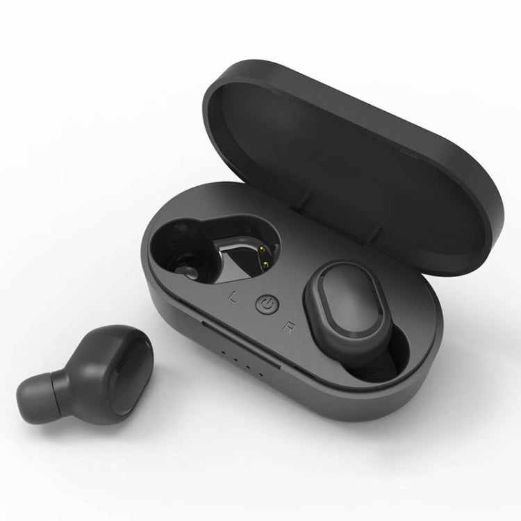 TWS TWS-M1 Bluetooth Headphones with Magnetic Charging Box Connection Support Call Memory and Battery Display Function (Black)