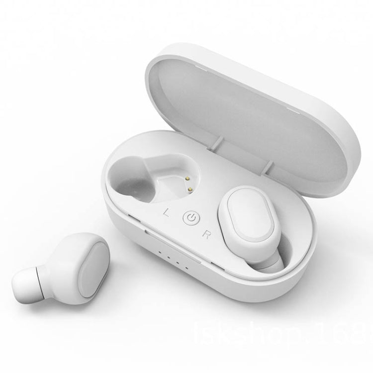 TWS TWS-M1 Bluetooth Headphones with Magnetic Charging Box Connection Support and Call Memory and Battery Display Function (White)