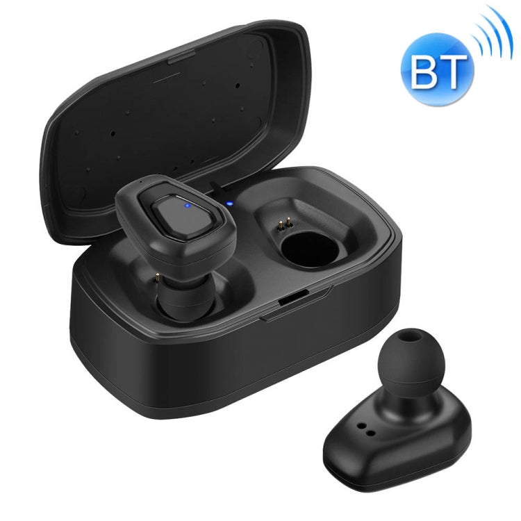 A7 TWS Bluetooth 5.0 Dual Wireless Bluetooth Earphone with Charging Box Support Call (Black)
